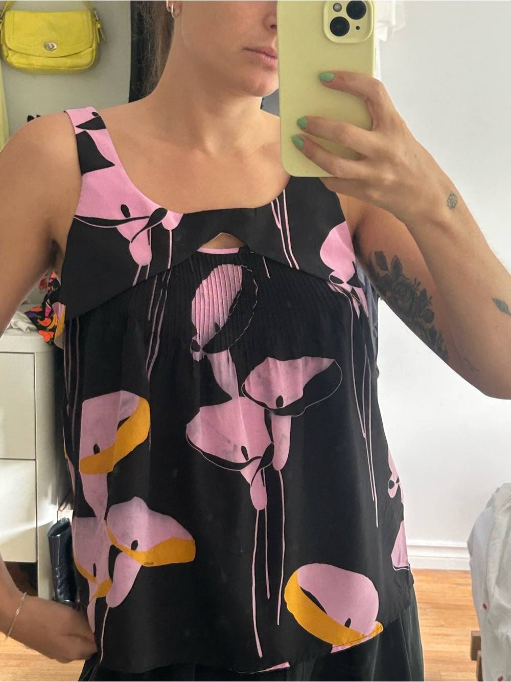Miu Miu 2010 Calle Print Silk Camisole